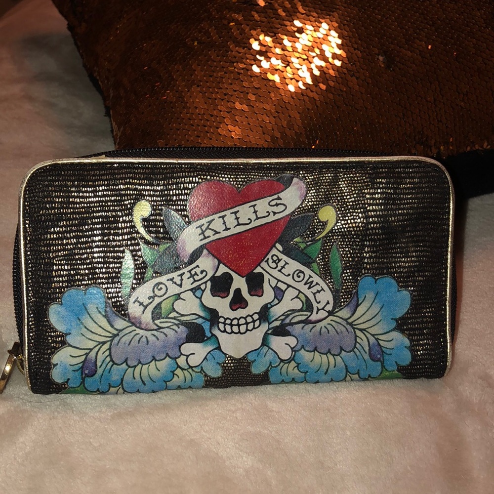 Ed hardy wallet by the late Christian Audigier